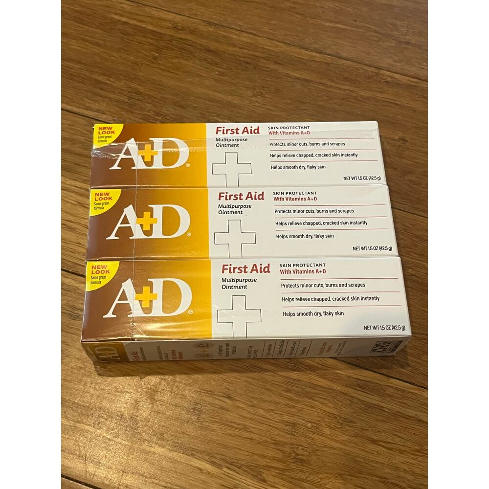 3 Pack A+D First Aid Multipurpose Ointment Skin Protectant 1.5oz Exp. 6/27 New!